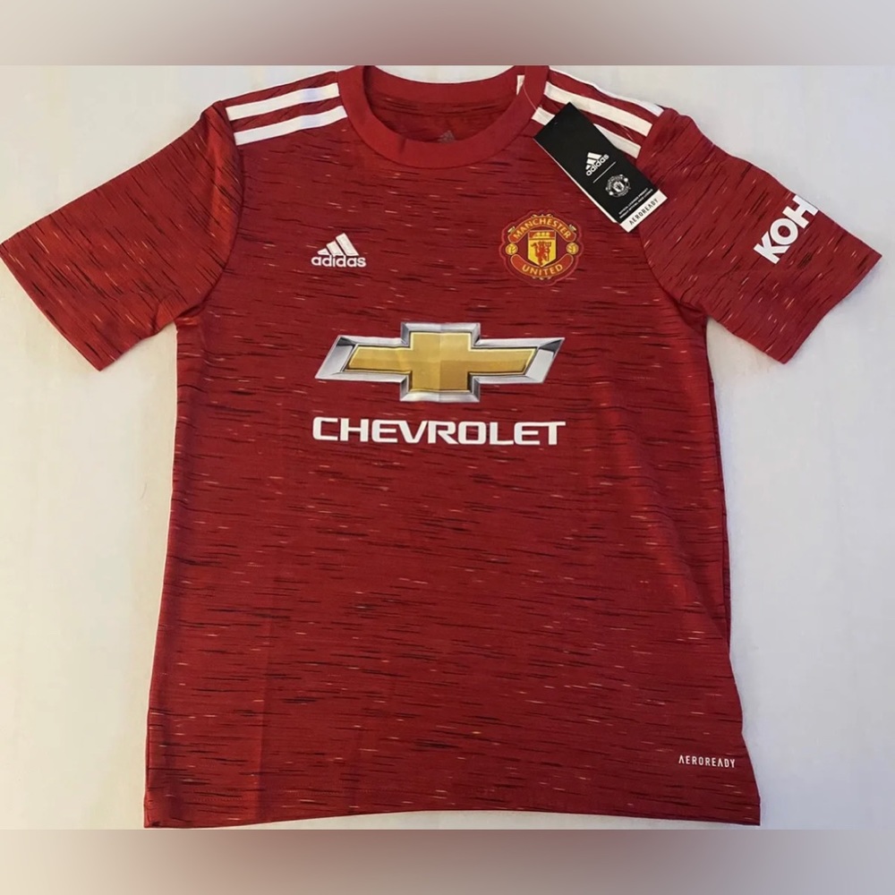 Adidas Youth Manchester United Home Soccer Jersey. Youth Size